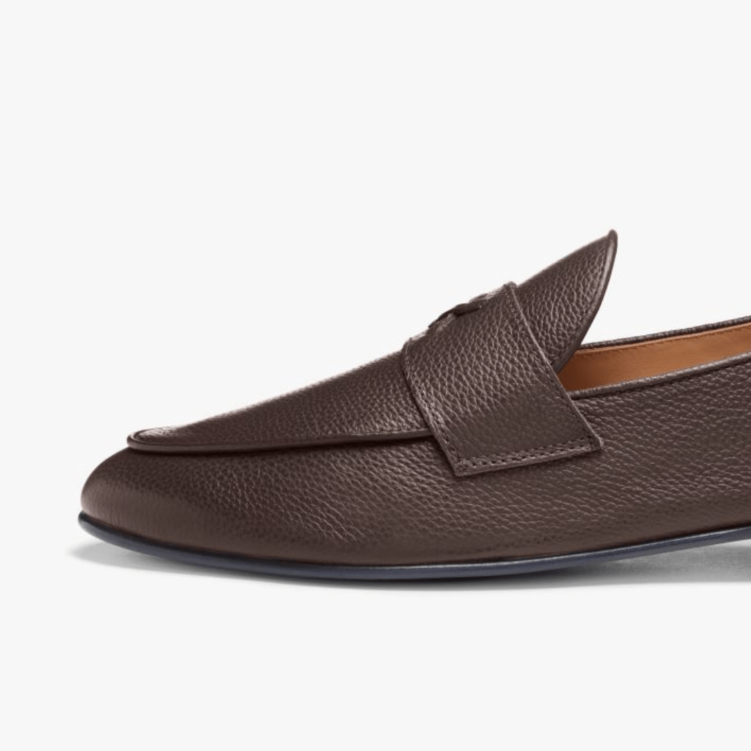 Men's Brown Pebbled Leather Centesimo Men's Footwear by Del Toro Shoes – Don't Panic Shoes