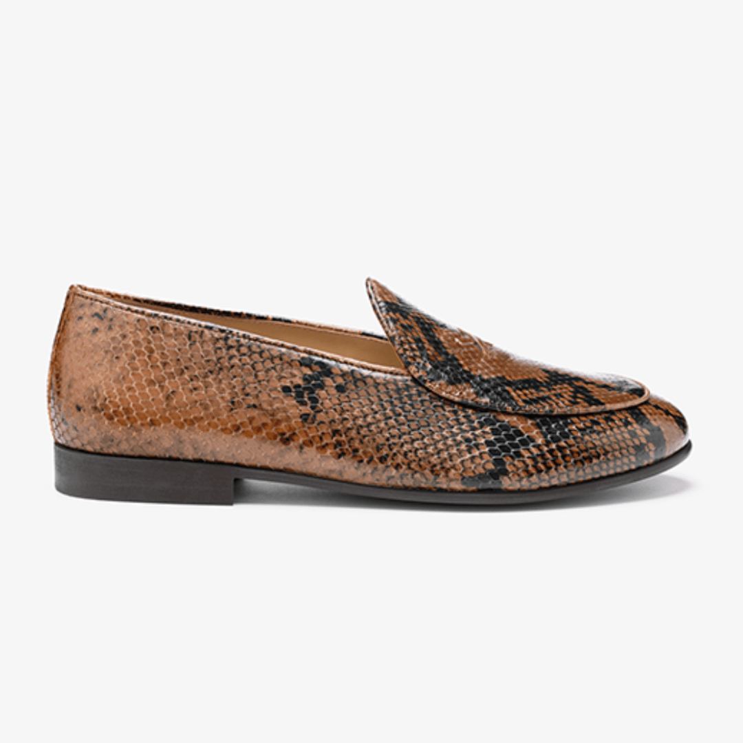 Men's Brown Snakeskin Milano Loafer Men's Footwear by Del Toro Shoes – Don't Panic Shoes