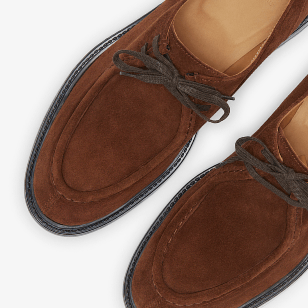 Men's Chestnut Suede Tuscan Moc Boot Men's Footwear by Del Toro Shoes – Don't Panic Shoes