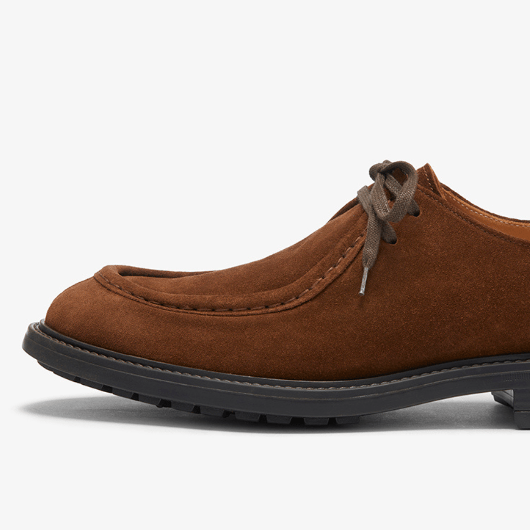 Men's Chestnut Suede Tuscan Moc Boot Men's Footwear by Del Toro Shoes – Don't Panic Shoes