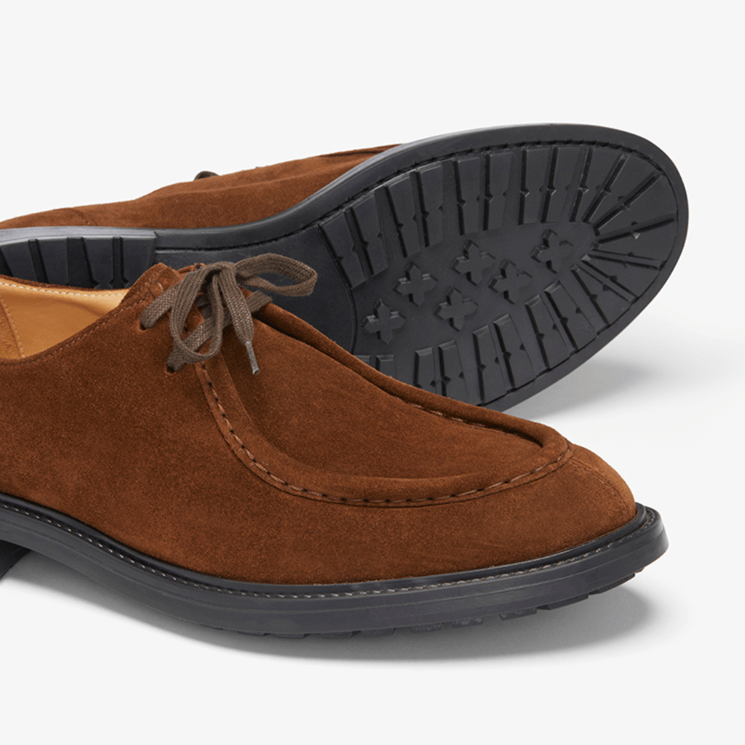 Men's Chestnut Suede Tuscan Moc Boot Men's Footwear by Del Toro Shoes – Don't Panic Shoes