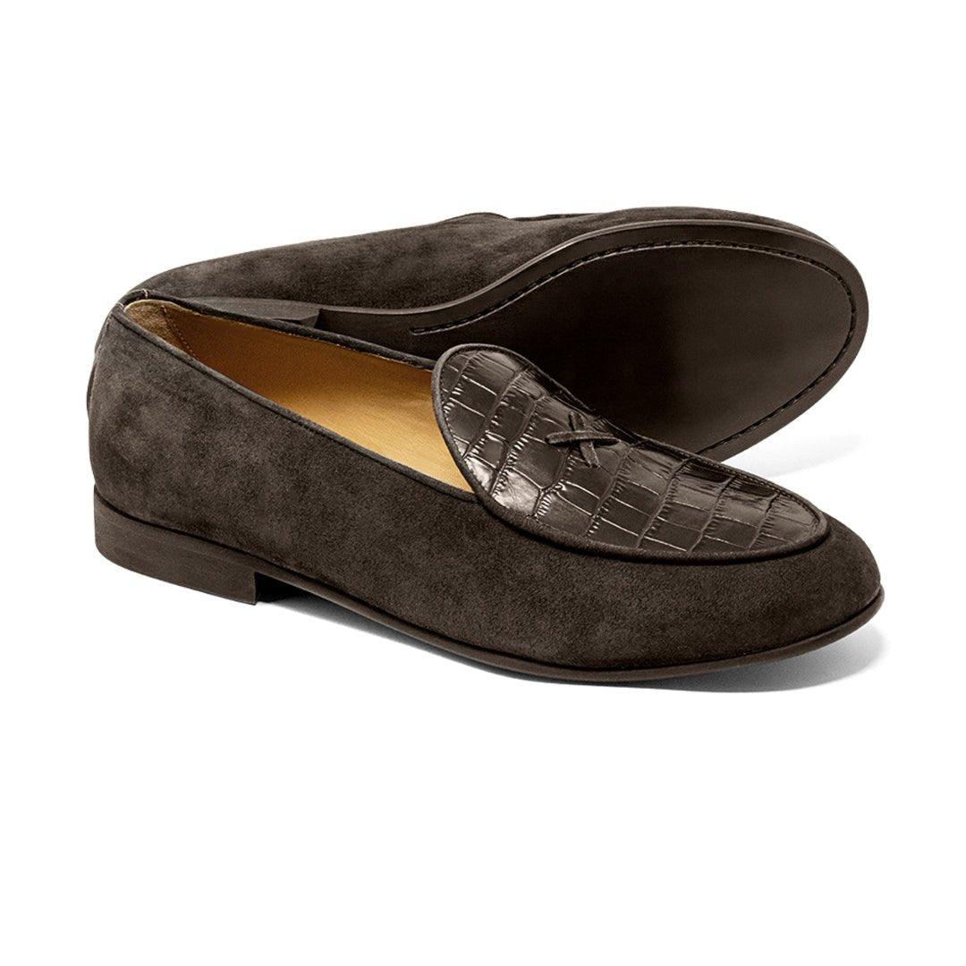 Men's Chocolate Croc Milano Loafer Men's Footwear by Del Toro Shoes – Don't Panic Shoes