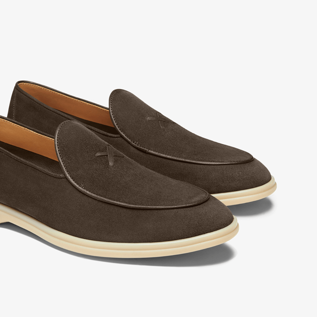 Men's Chocolate Suede Viaggio Loafer Men's Footwear by Del Toro Shoes – Don't Panic Shoes
