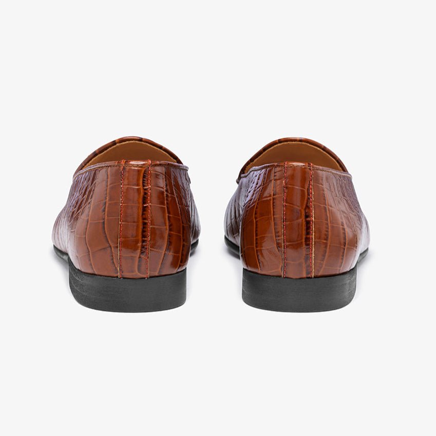 Men's Cognac Full Croc Milano Loafer Men's Footwear by Del Toro Shoes – Don't Panic Shoes