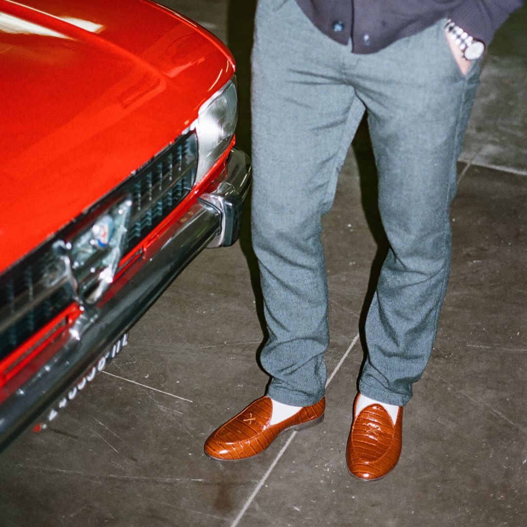 Men's Cognac Full Croc Milano Loafer Men's Footwear by Del Toro Shoes – Don't Panic Shoes