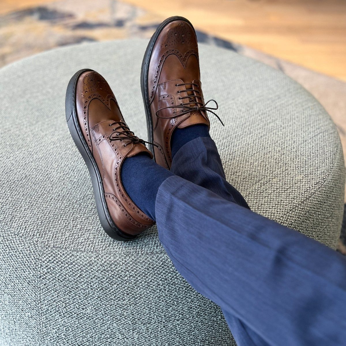 Men's Don Giovanni Wingtips - Brown Men's Sneakers by Mocalmo – Don't Panic Shoes