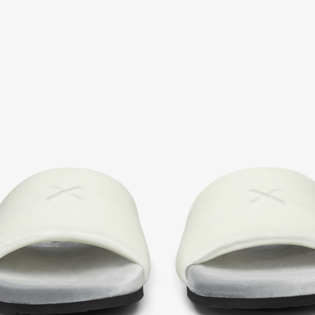 Men's Grigio And Cream Velvet House Slide Men's Footwear by Del Toro Shoes – Don't Panic Shoes