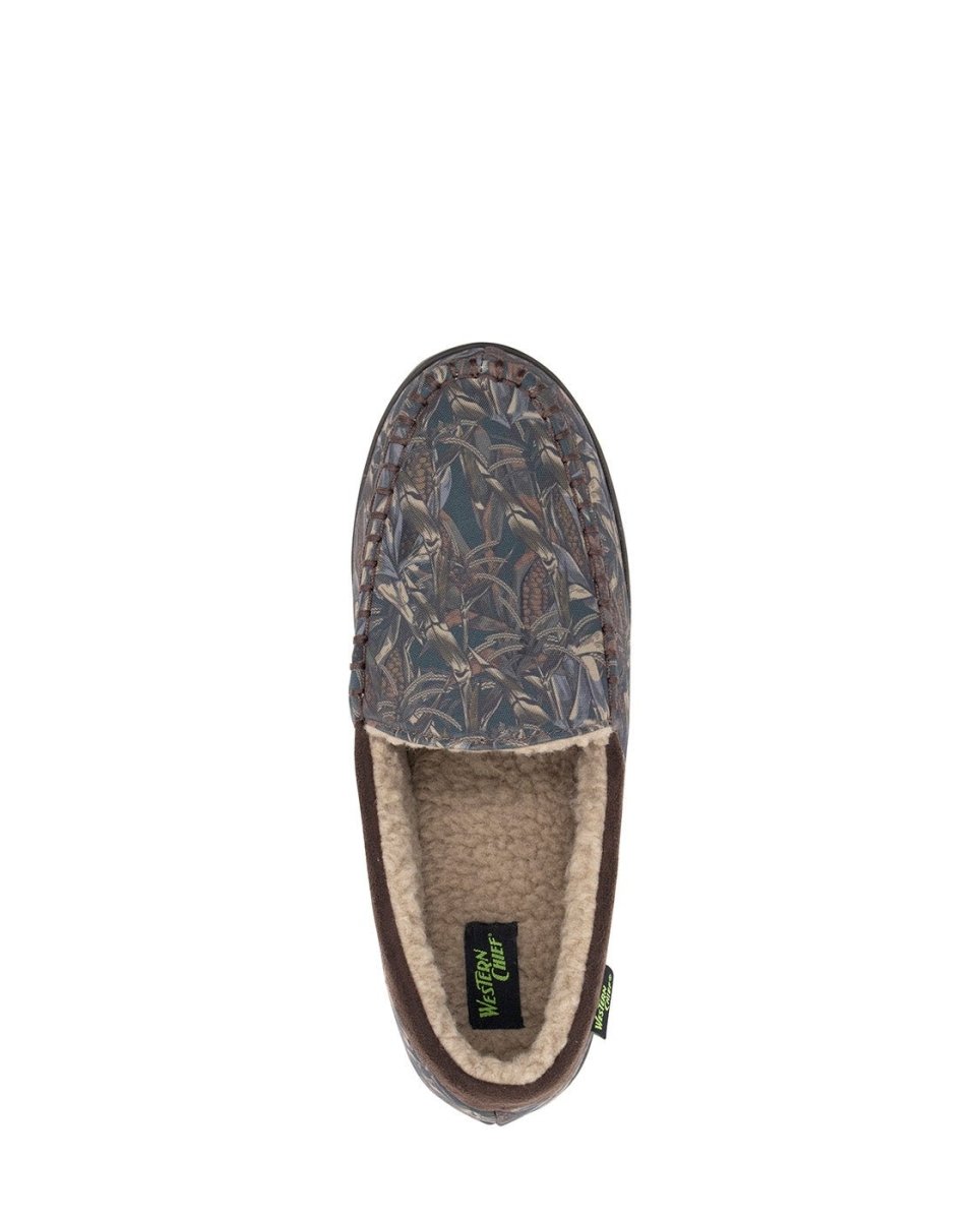 Men's Linden Corn Camo Moc Slipper - Camo Slippers by Western Chief Men's – Don't Panic Shoes