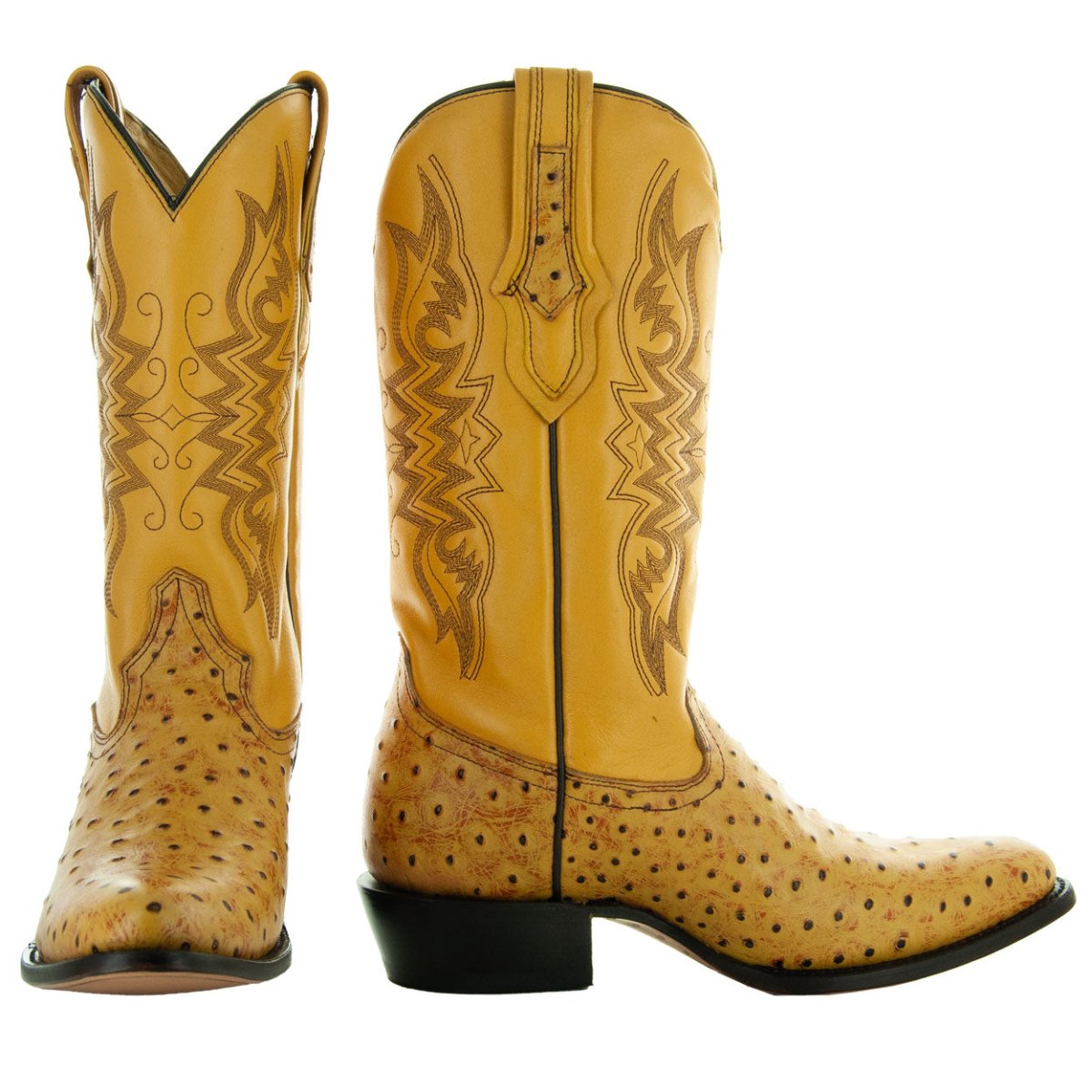 Men's Mantequilla Ostrich Print Cowboy Boots (H7002) Cowboy Boots by Soto Boots – Don't Panic Shoes