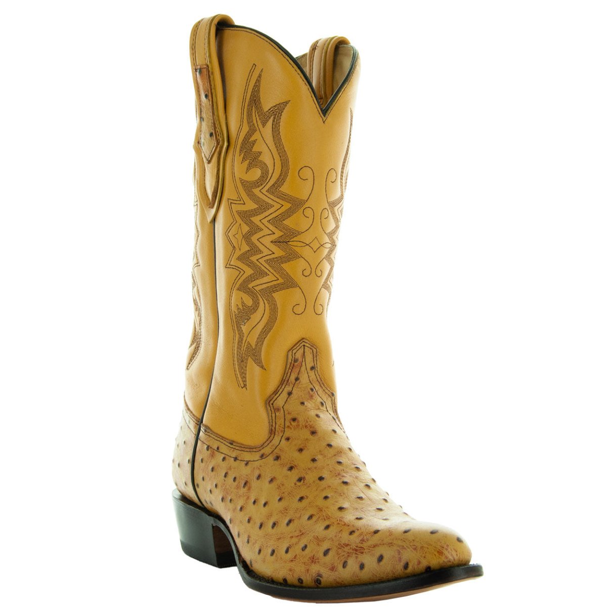 Men's Mantequilla Ostrich Print Cowboy Boots (H7002) Cowboy Boots by Soto Boots – Don't Panic Shoes