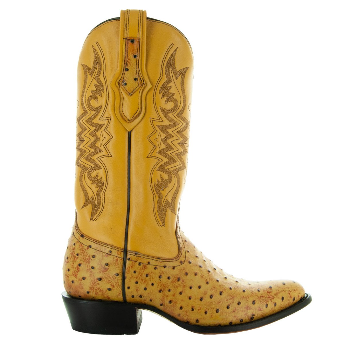 Men's Mantequilla Ostrich Print Cowboy Boots (H7002) Cowboy Boots by Soto Boots – Don't Panic Shoes