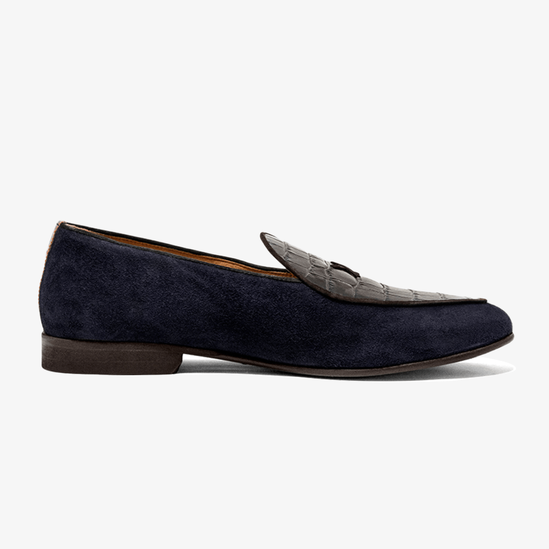 Men's Navy Croc Milano Loafer Men's Footwear by Del Toro Shoes – Don't Panic Shoes