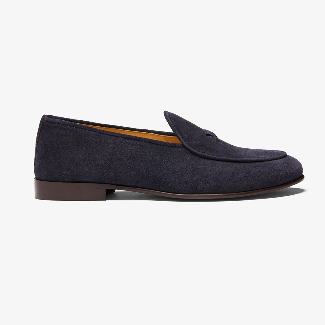 Men's Navy Suede Milano Loafer Men's Footwear by Del Toro Shoes – Don't Panic Shoes