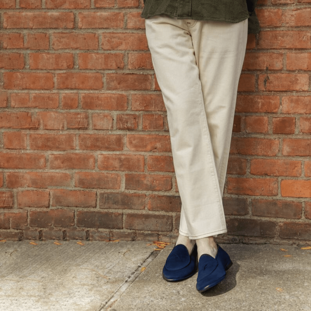 Men's Navy Suede Milano Loafer Men's Footwear by Del Toro Shoes – Don't Panic Shoes