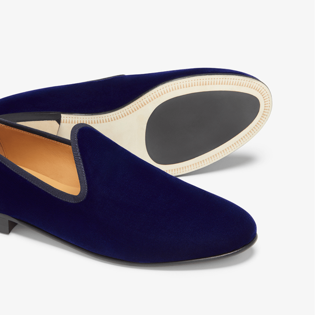 Men's Navy Velvet Slipper Ii Men's Footwear by Del Toro Shoes – Don't Panic Shoes
