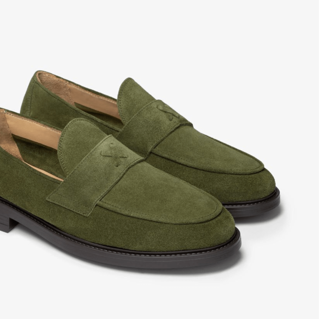 Men's Olive Suede Lug Centesimo Men's Footwear by Del Toro Shoes – Don't Panic Shoes