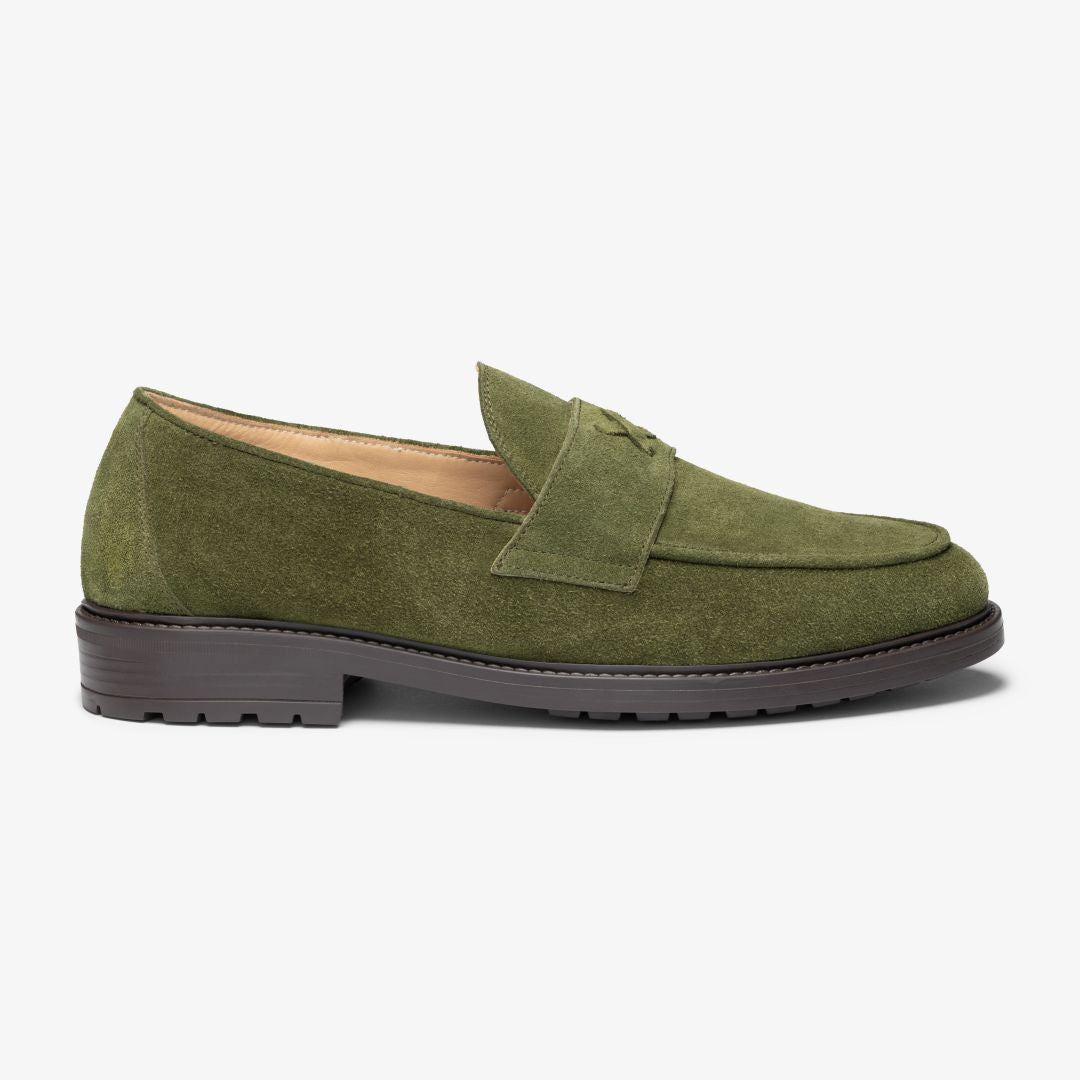Men's Olive Suede Lug Centesimo Men's Footwear by Del Toro Shoes – Don't Panic Shoes