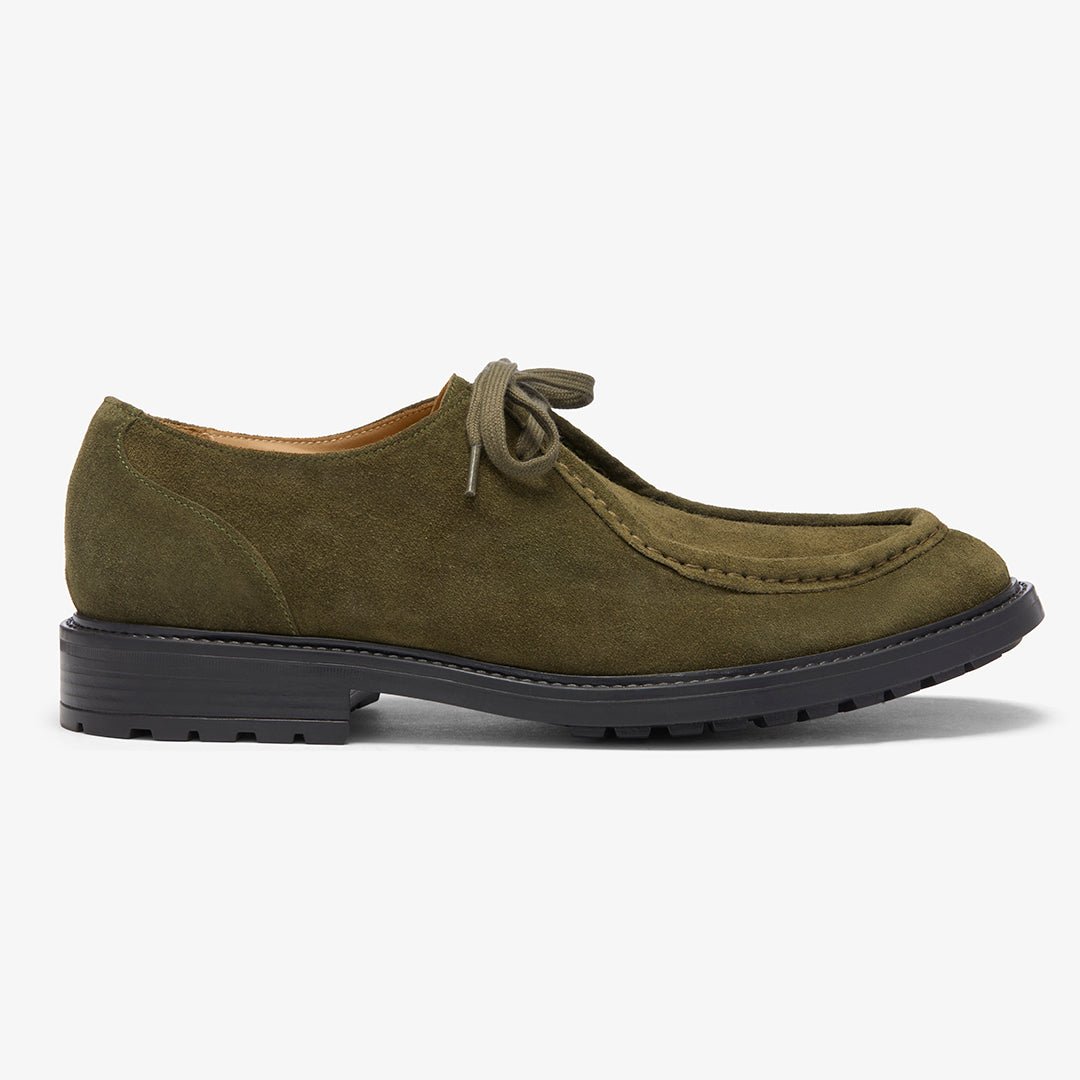 Men's Olive Suede Tuscan Moc Boot Men's Footwear by Del Toro Shoes – Don't Panic Shoes