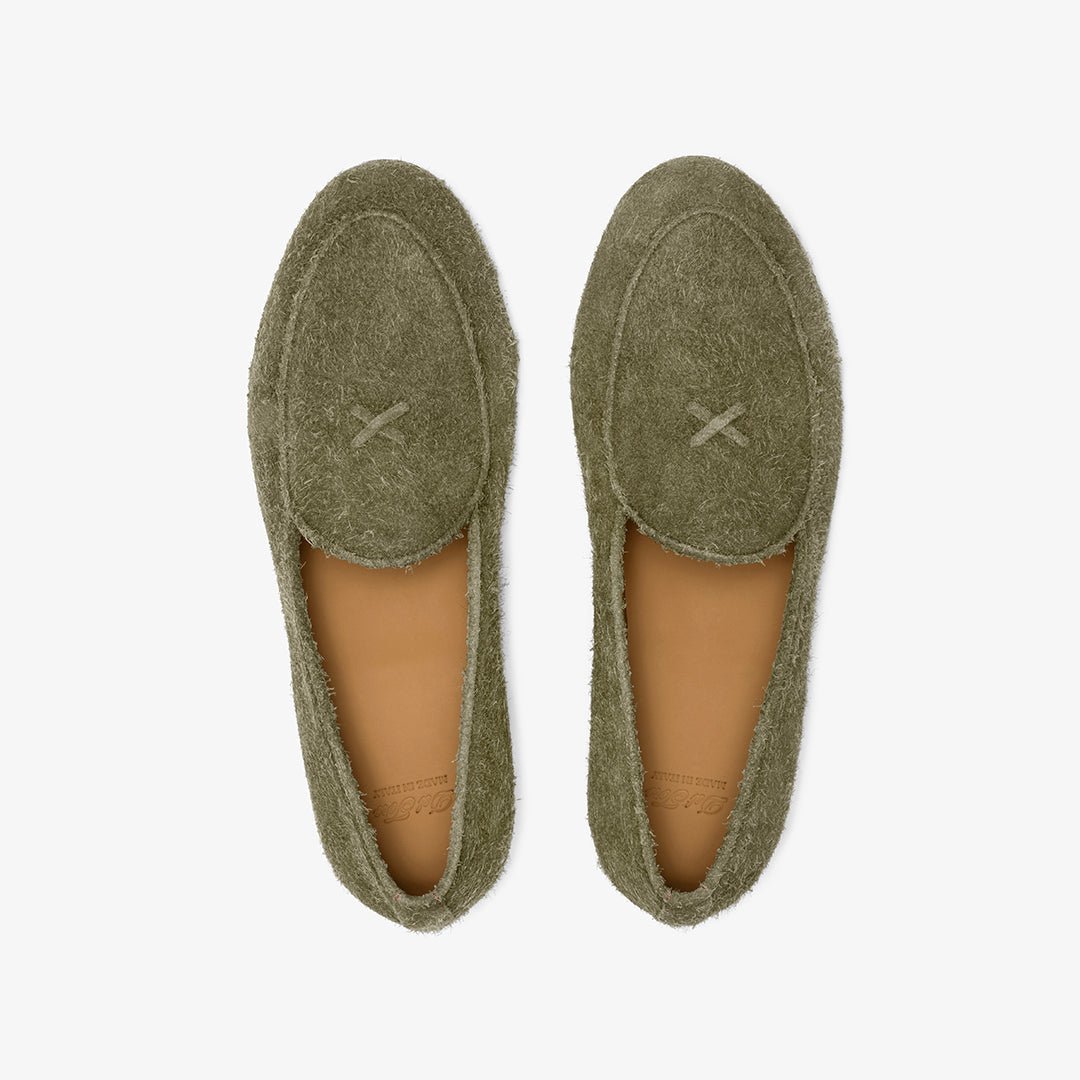 Men's Olive Textured Suede Milano Loafer Men's Footwear by Del Toro Shoes – Don't Panic Shoes