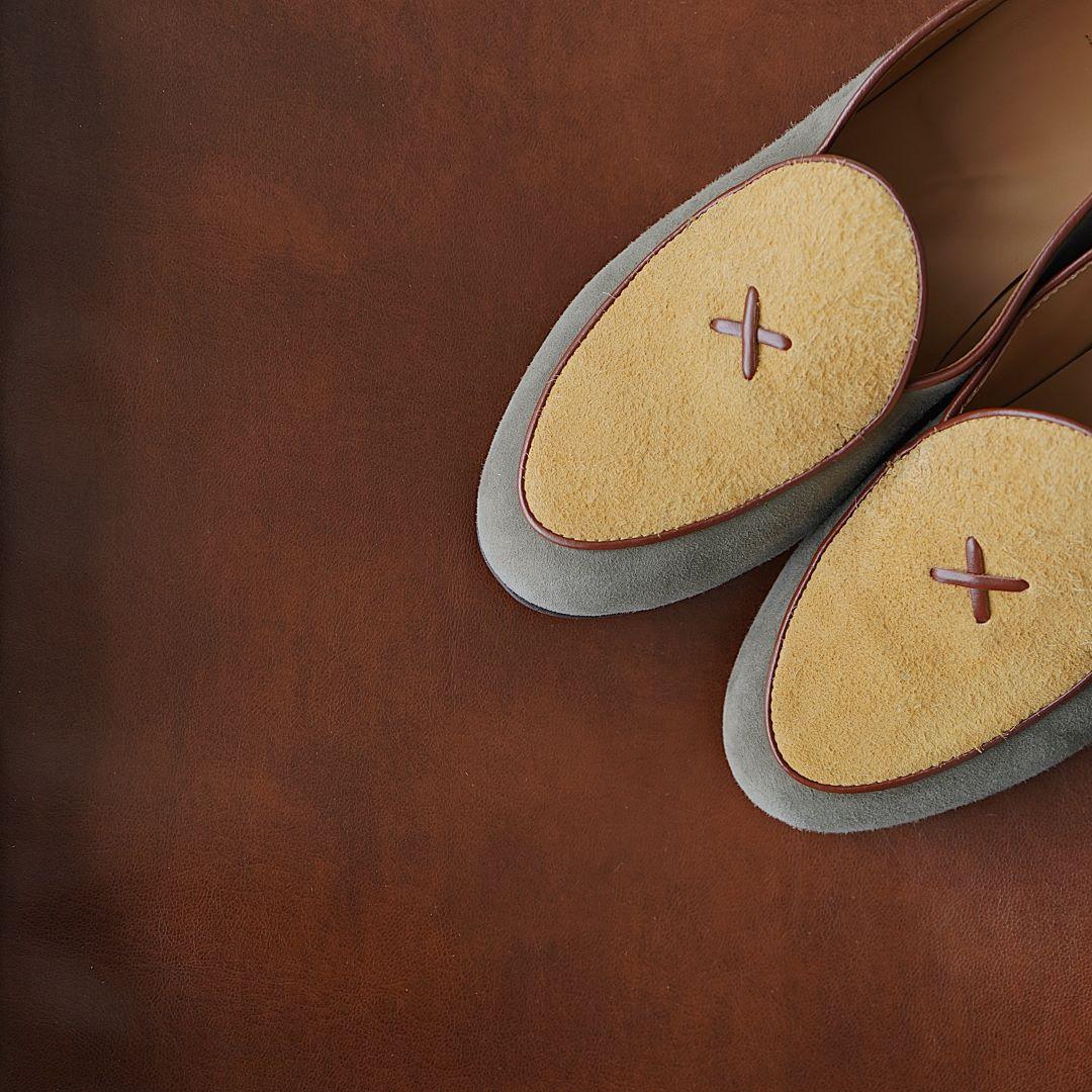 Men's Olive Textured Tan Milano Loafer Men's Footwear by Del Toro Shoes – Don't Panic Shoes