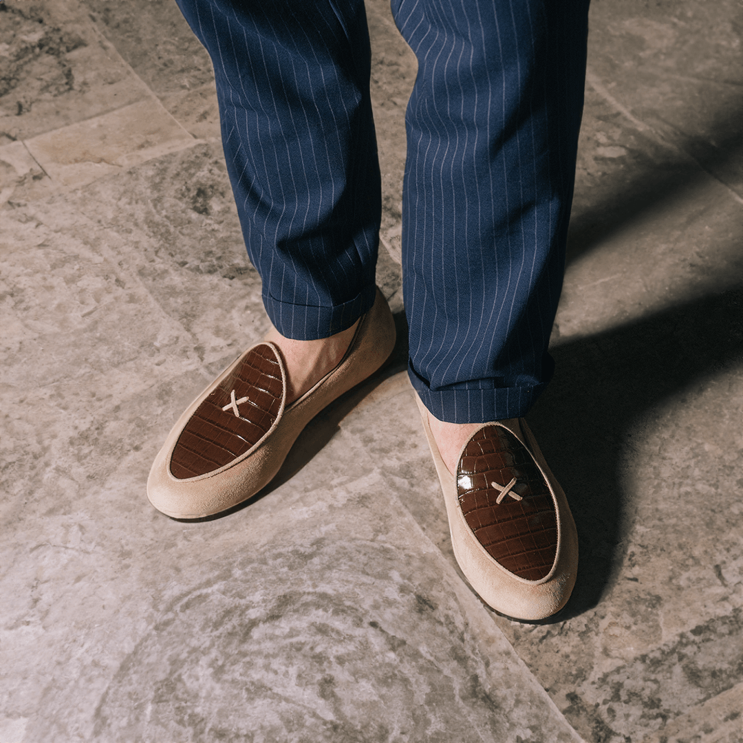 Men's Sandstone Croc Milano Loafer Men's Footwear by Del Toro Shoes – Don't Panic Shoes