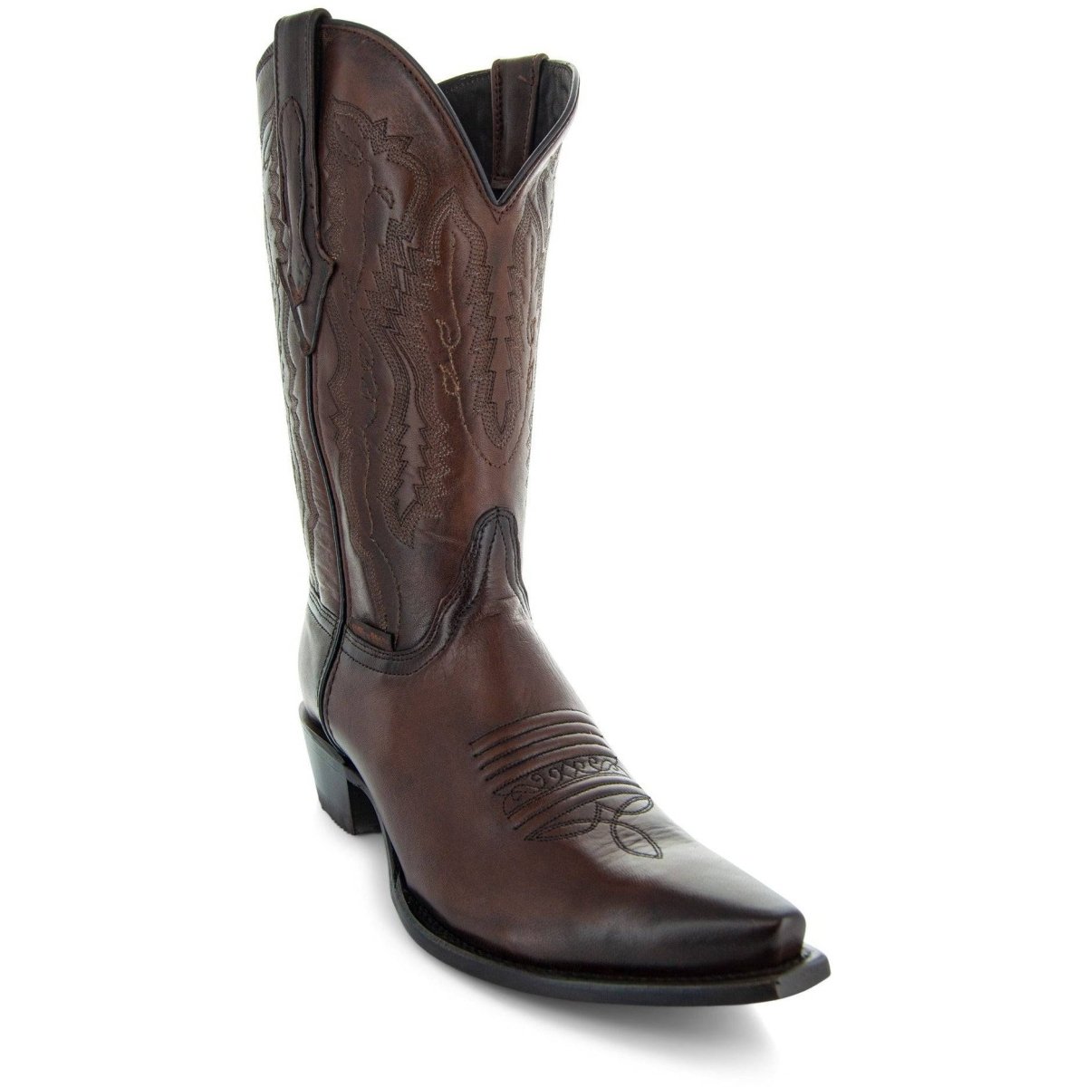 Men's Snip Toe Cowboy Boots Burnished Brown (H50030) Cowboy Boots by Soto Boots – Don't Panic Shoes