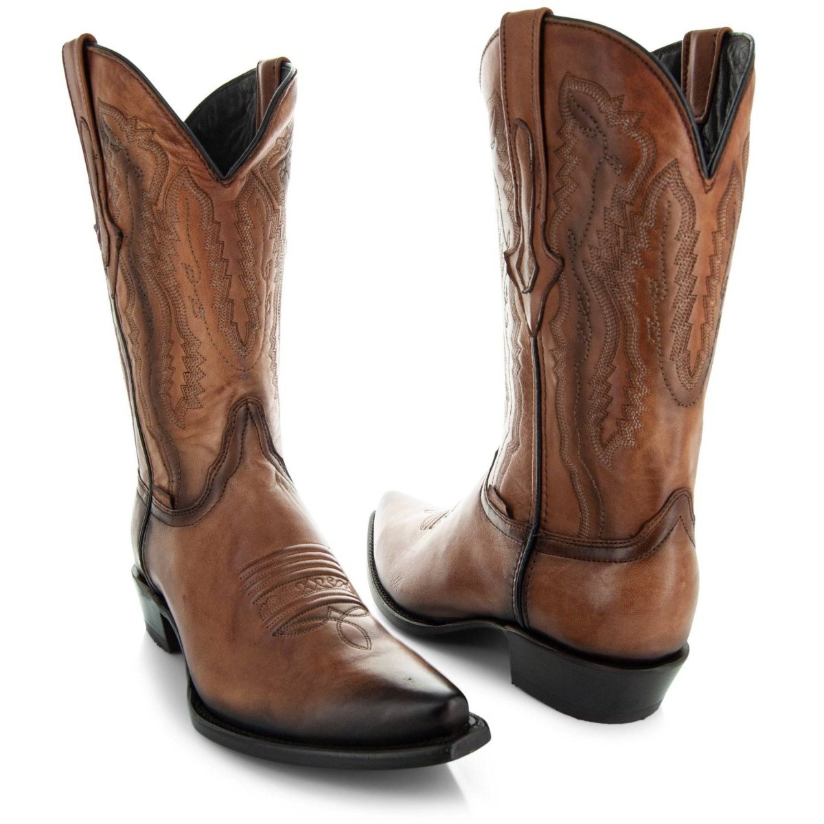 Men's Snip Toe Cowboy Boots Tan (H50030) | Soto Boots Cowboy Boots by Soto Boots – Don't Panic Shoes