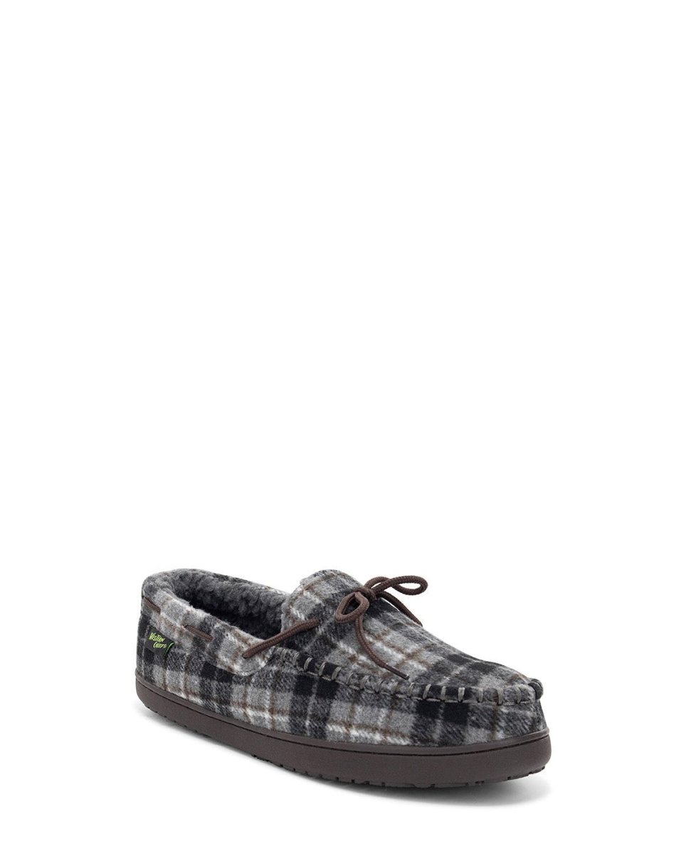 Men's Sumner Plaid Slipper - Gray Slippers by Western Chief Men's – Don't Panic Shoes