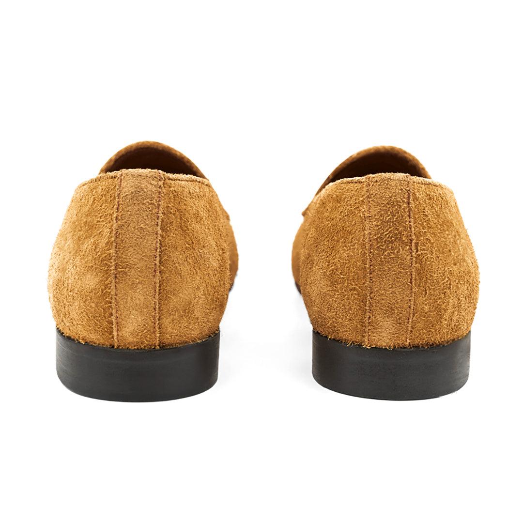 Men's Tan Textured Suede Milano Loafer Men's Footwear by Del Toro Shoes – Don't Panic Shoes