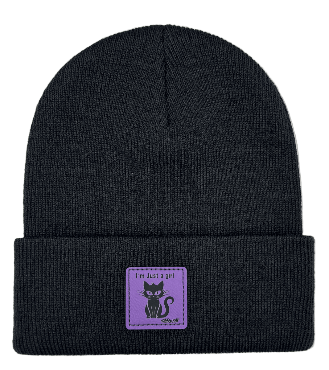 Meowgical Im Just A Girl Cat Beanie Halloween Knit Beanie by Haakwear Usa – Don't Panic Shoes
