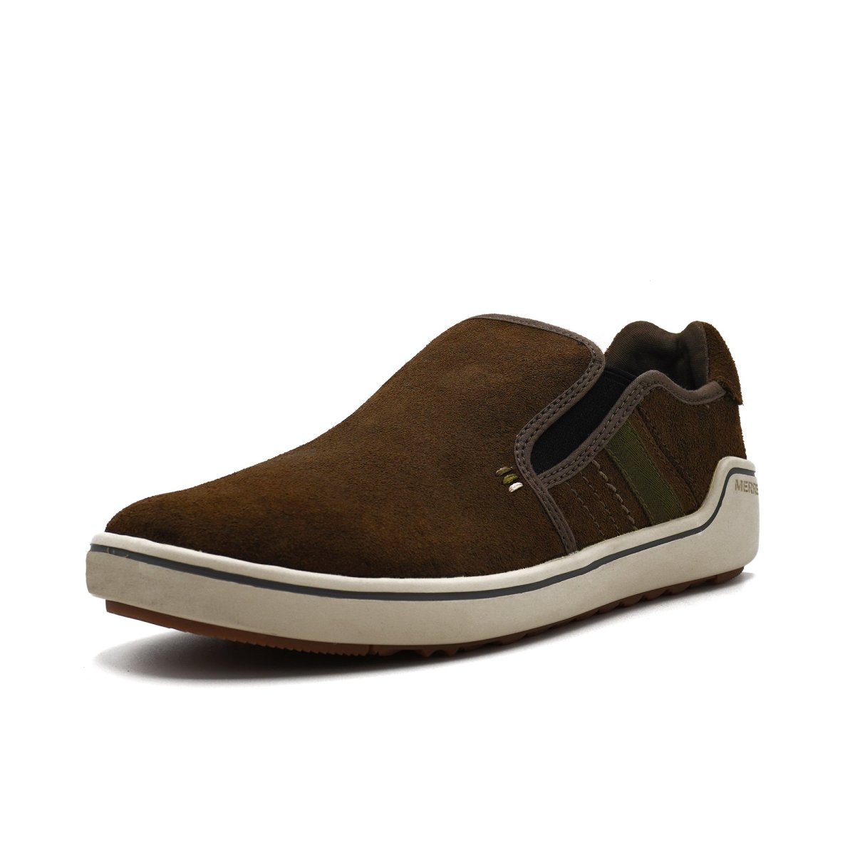 Merrell Primer LaceleSs Ltr Men’s Leather Boulder J16677 Casual Slip On Shoe Footwear by Merrell – Don't Panic Shoes