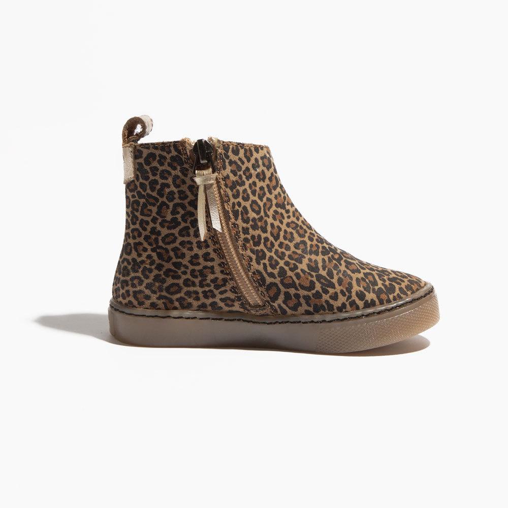 Micro Leopard Chelsea Boot Sneaker Kids - Chelsea Boot Sneaker by Freshly Picked – Don't Panic Shoes