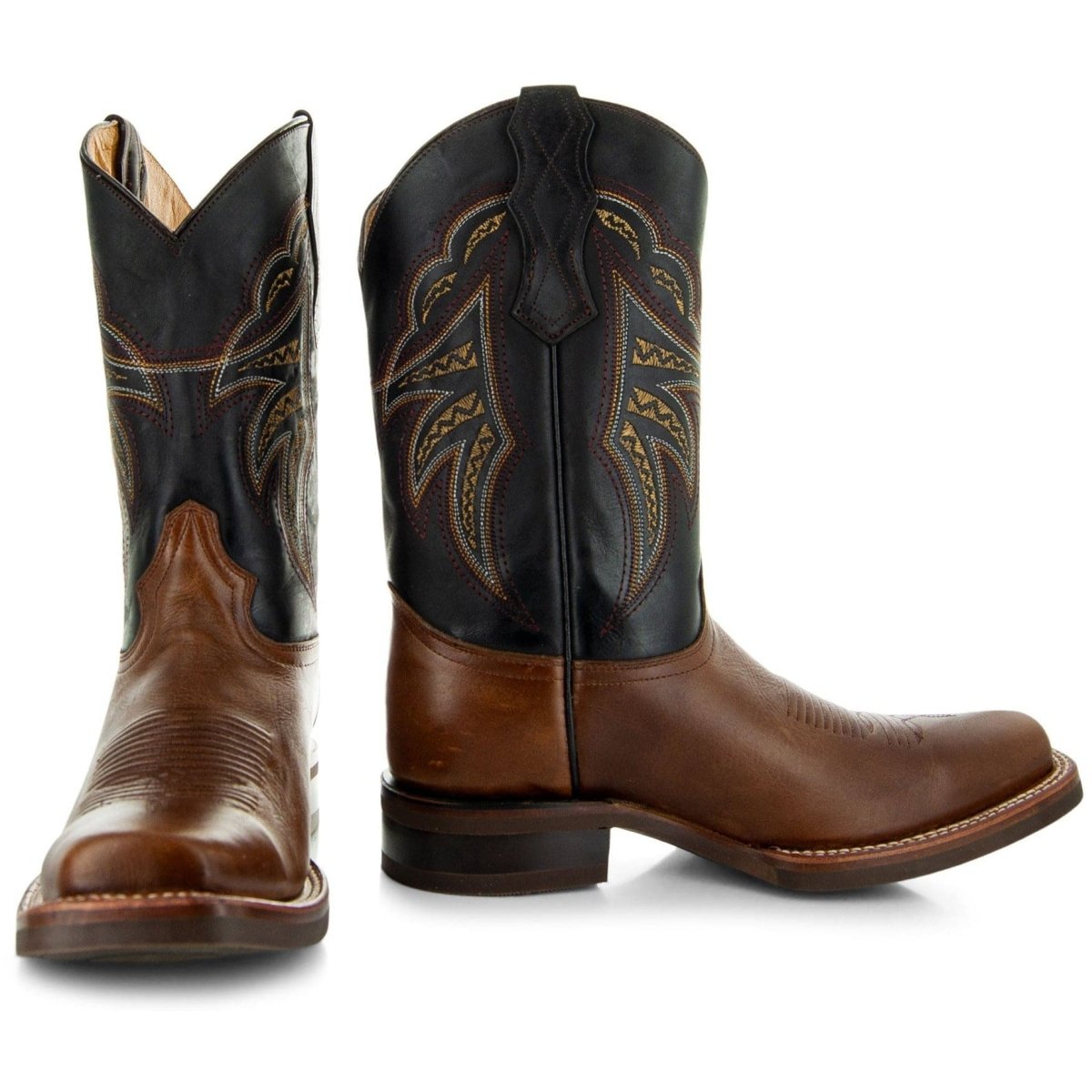 Miel Square Toe Leather Cowboy Boots H4002 Cowboy Boots by Soto Boots – Don't Panic Shoes