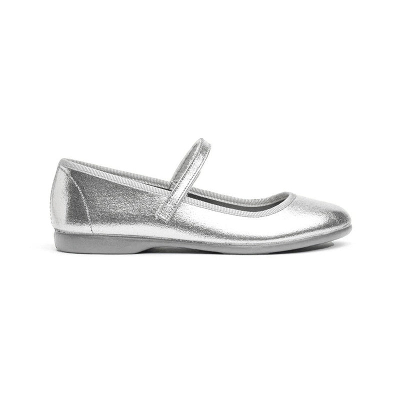 Mila Silver Adjustable Velcro Non Slip Rubber Soles fashion by Childrenchic – Don't Panic Shoes