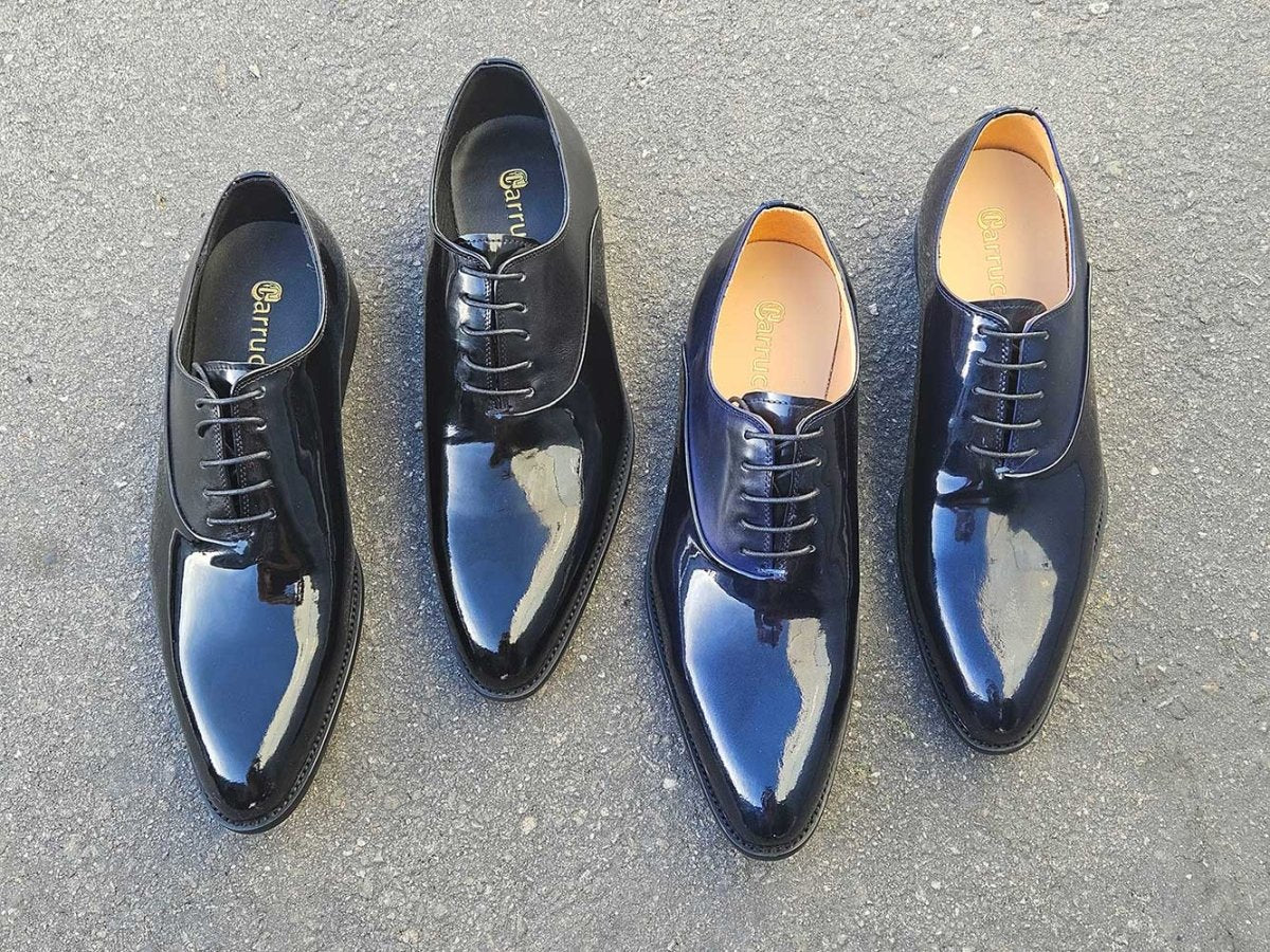 Mix Media Patent Leather Oxford Patent Leather Ks479 - 611p Shoes by Carrucci Shoes – Don't Panic Shoes