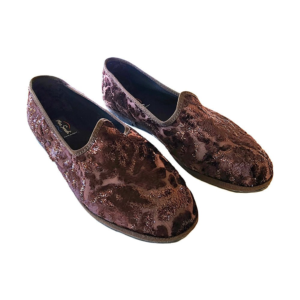 Moirette Burn Out Lurex Women’S Velvet Marrone Slip On by Mar Soreli – Don't Panic Shoes