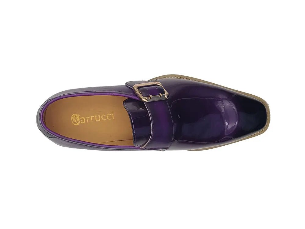 Monkstrap Slip On Classic Leather Patent Ks515 - 38p Shoes by Carrucci Shoes – Don't Panic Shoes