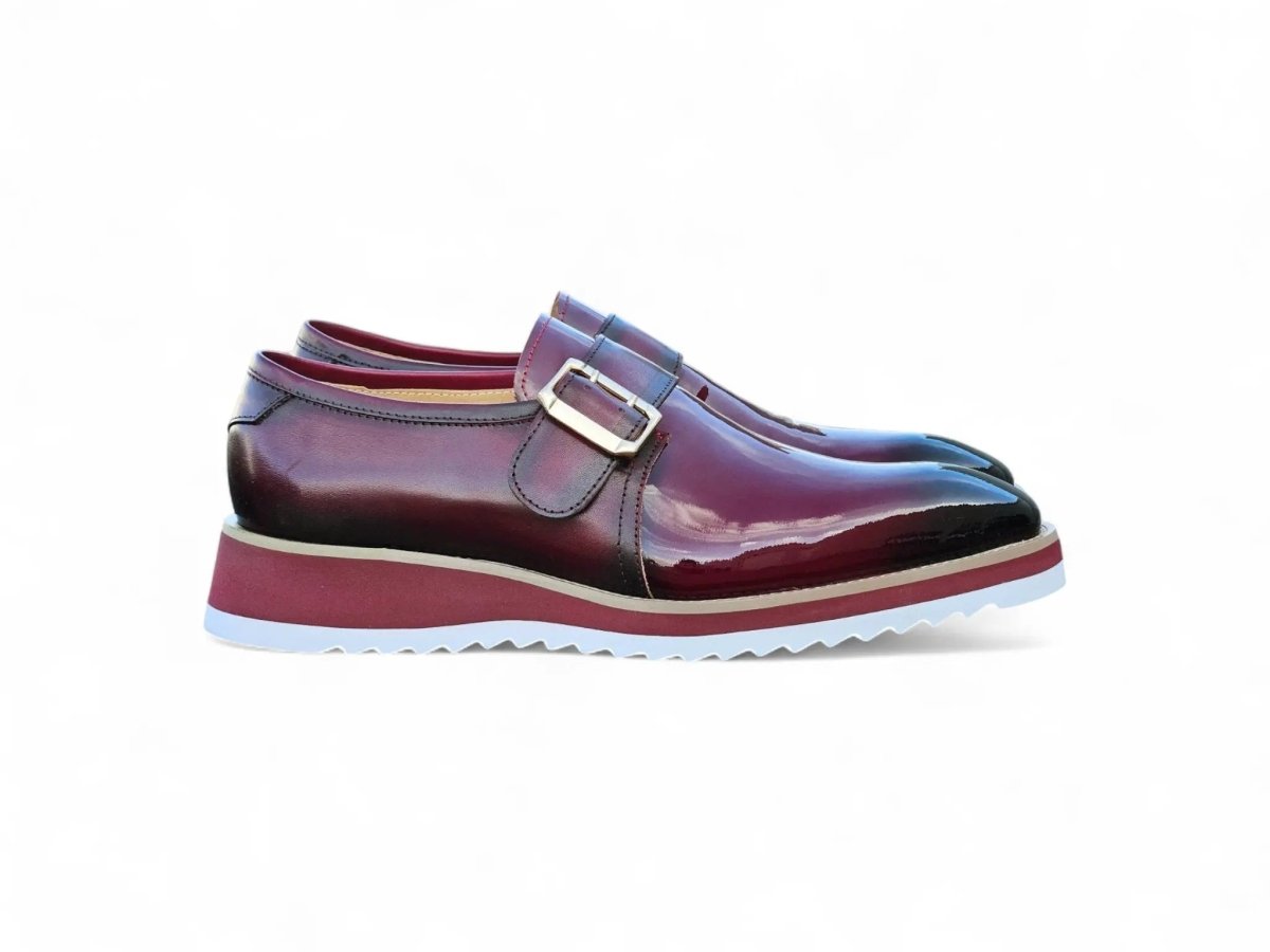 Monkstrap Slip On Classic Leather Patent Ks515 - 38p Shoes by Carrucci Shoes – Don't Panic Shoes