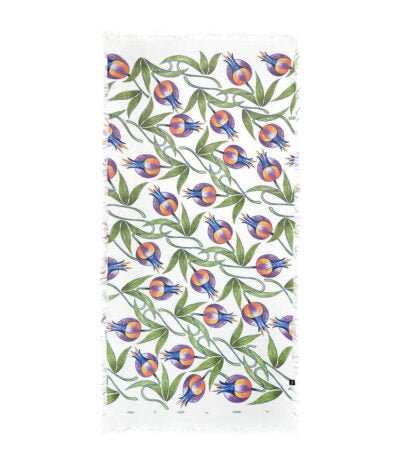 Mucha 50 Bamboo Fiber Off White Fabric Art Inspired Bamboo Scarves by Mar Soreli – Don't Panic Shoes