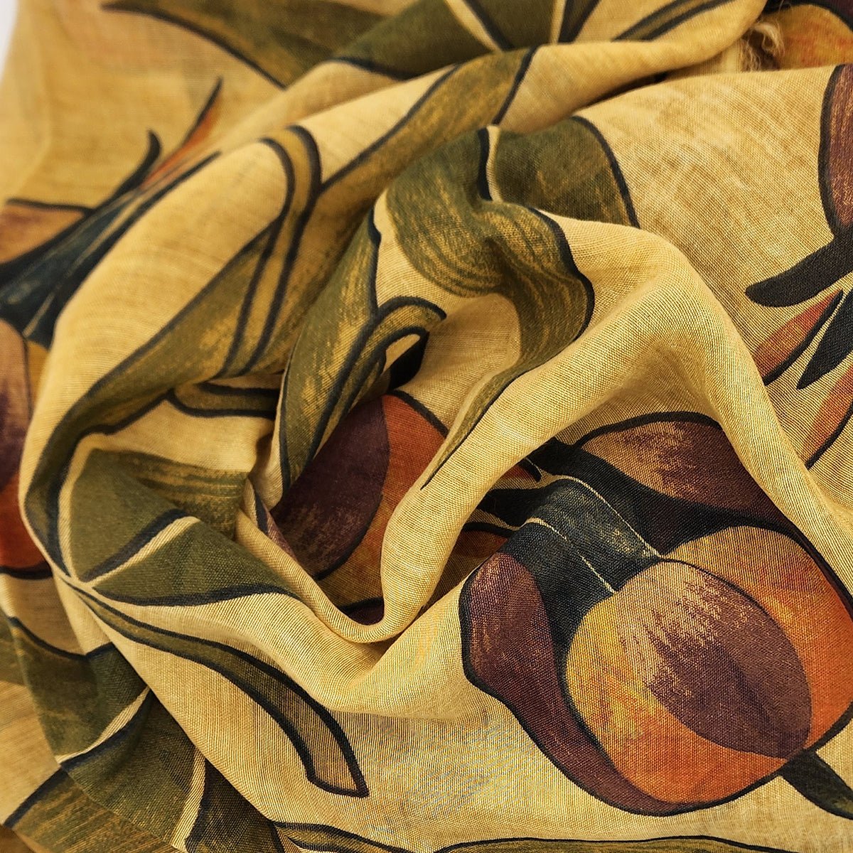 Mucha Mustard Yellow 71 Bamboo Fiber Florence Italy Bamboo Scarves by Mar Soreli – Don't Panic Shoes