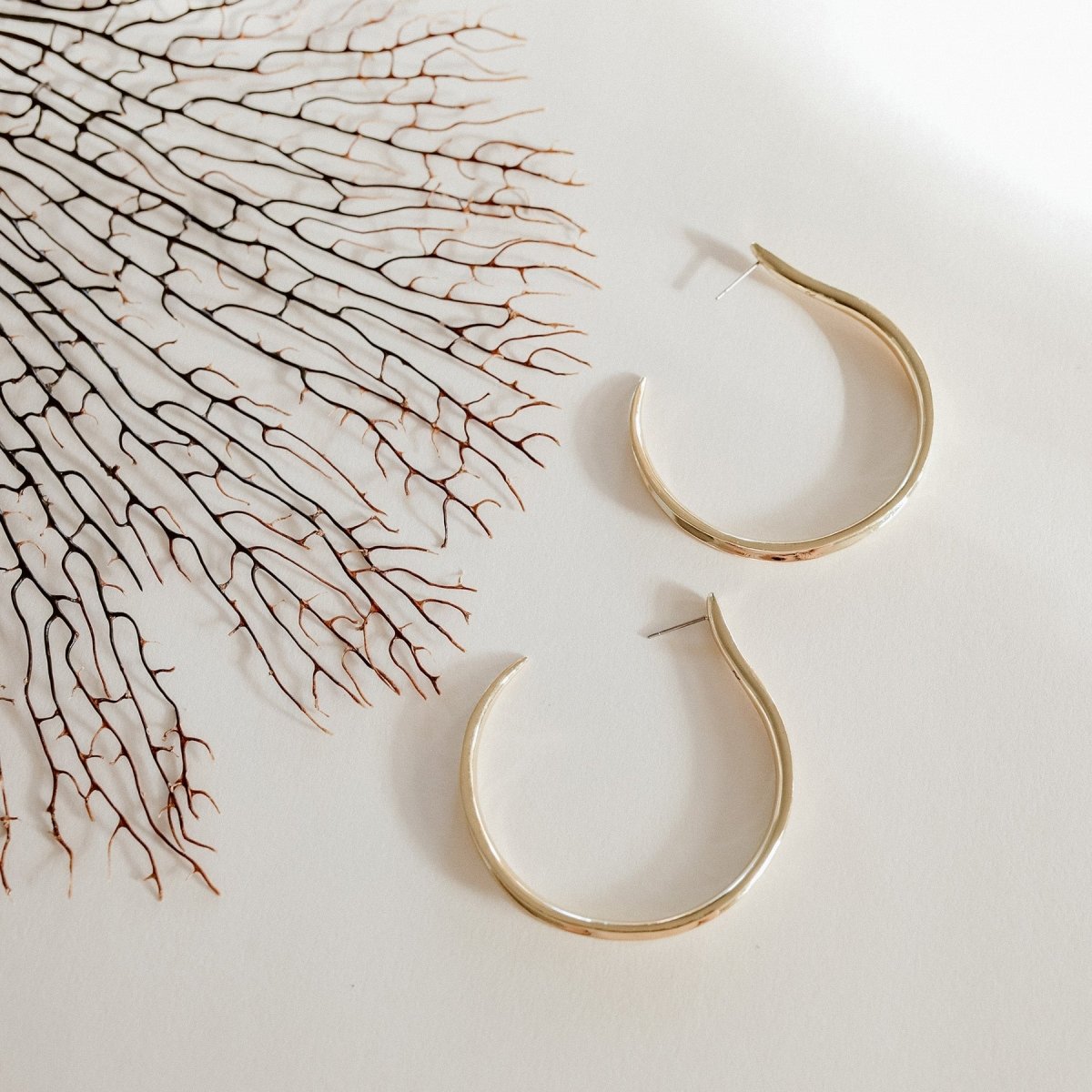 Musa Hoop Earrings Large Earrings by Rahya Jewelry Design – Don't Panic Shoes