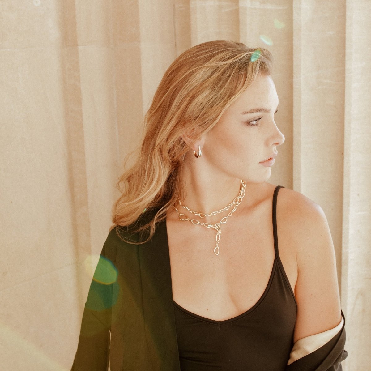 Musa Hoop Earrings Small Earrings by Rahya Jewelry Design – Don't Panic Shoes