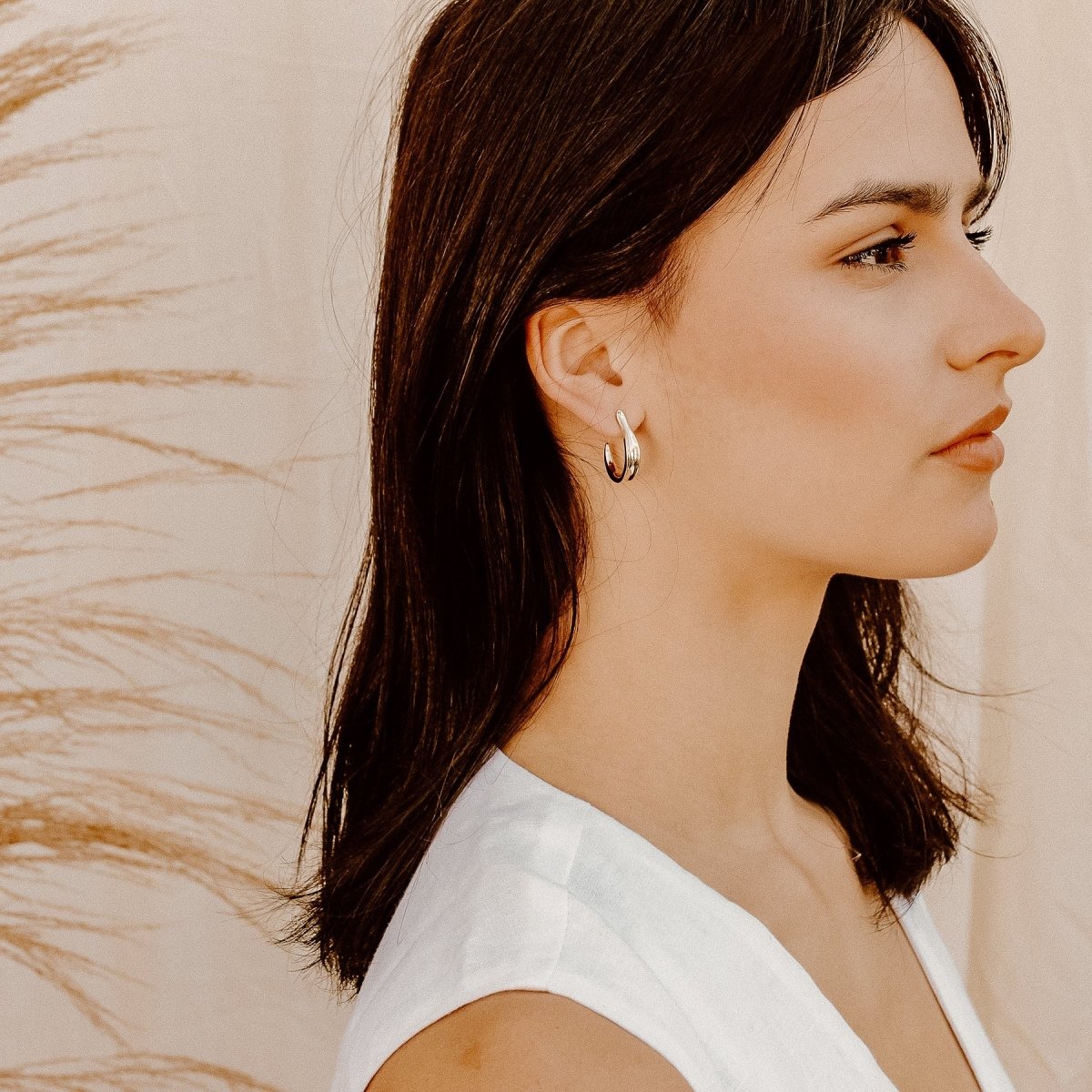 Musa Hoop Earrings Small Earrings by Rahya Jewelry Design – Don't Panic Shoes