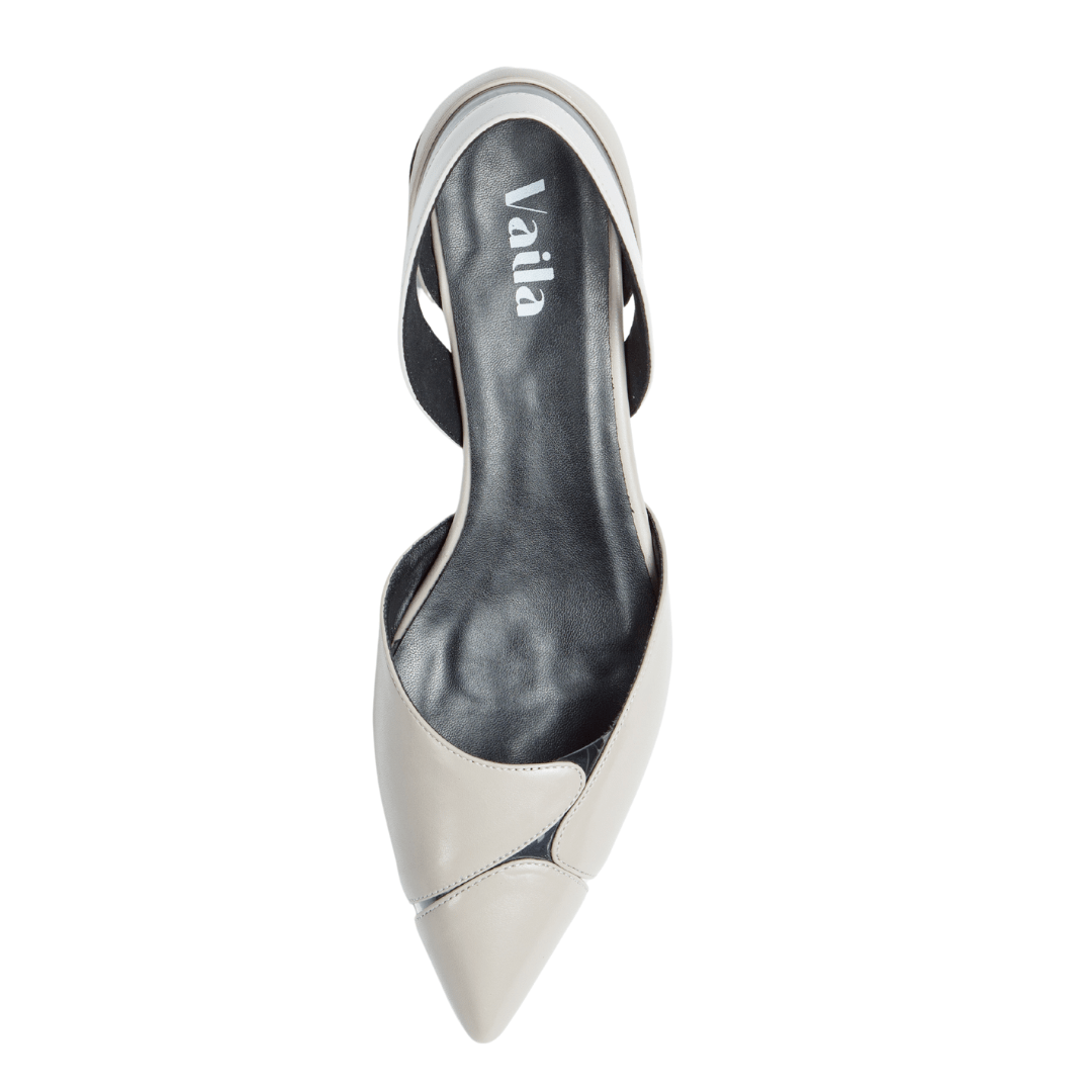 Natalia Flats Grey Shoes by Vaila Shoes – Don't Panic Shoes