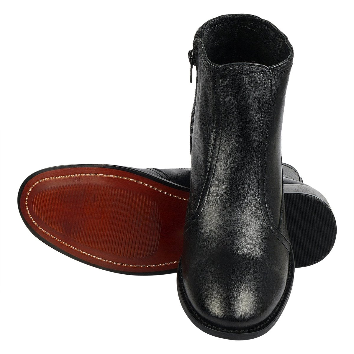 Natty Leather Ankle Length Women Boots Boots by Libertyzeno – Don't Panic Shoes