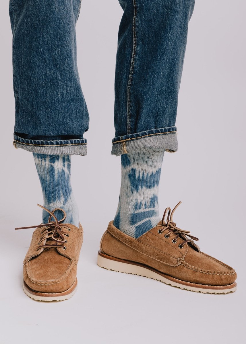 Natural - Dyed Retro Crew Socks by American Trench – Don't Panic Shoes