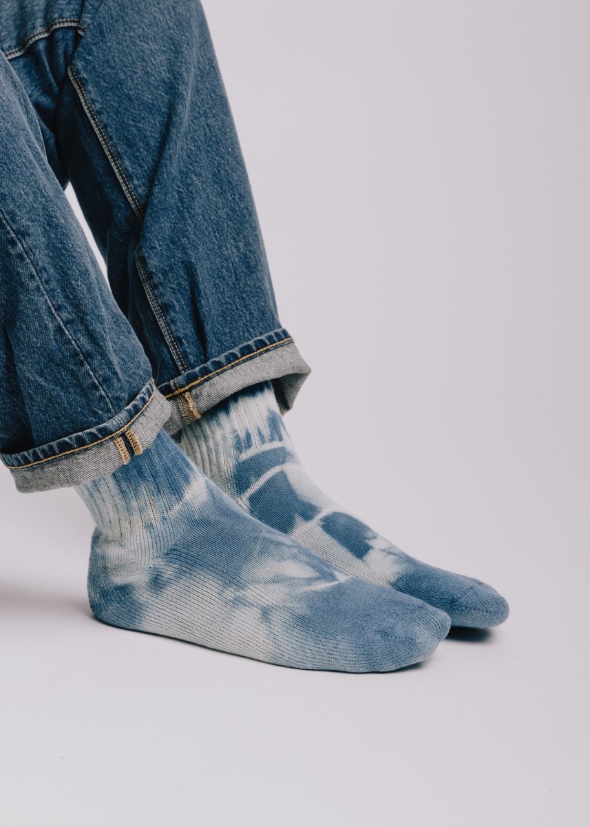 Natural - Dyed Retro Crew Socks by American Trench – Don't Panic Shoes