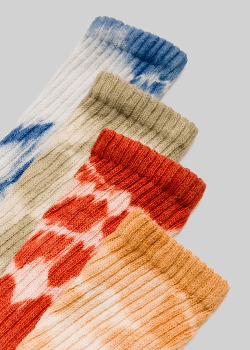 Natural - Dyed Retro Crew Socks by American Trench – Don't Panic Shoes