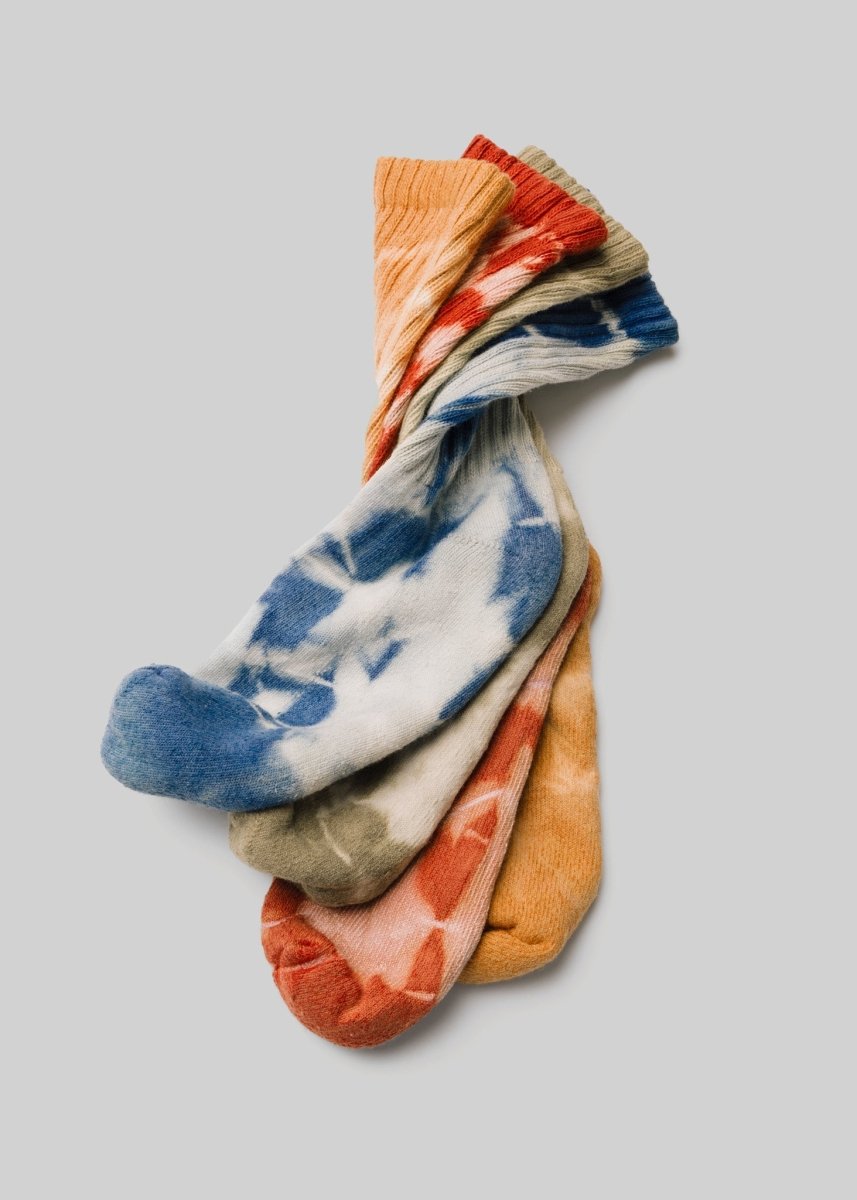 Natural - Dyed Retro Crew Socks by American Trench – Don't Panic Shoes