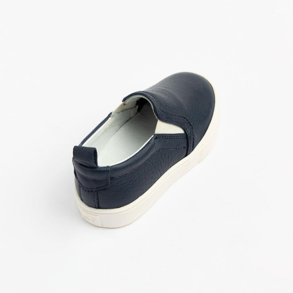 Navy Classic Slip On Kids - Slip - On Sneaker by Freshly Picked – Don't Panic Shoes